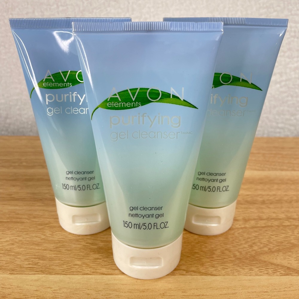 Lot of 3 Avon Elements Purifying Gel Cleanser 150ml 5oz Edelweiss Pro-Vitamin B5